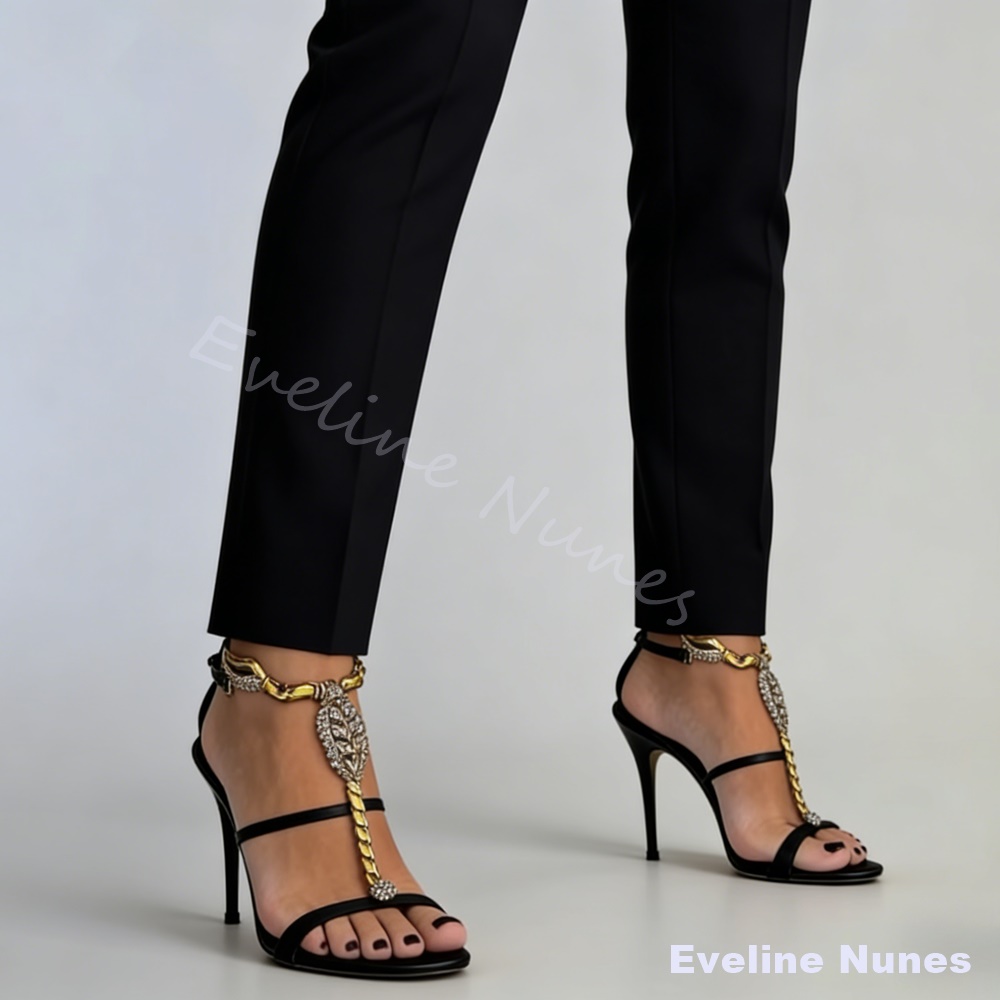Fashion Women Belt - Luxury Metal Scorpion Sandals Women Round