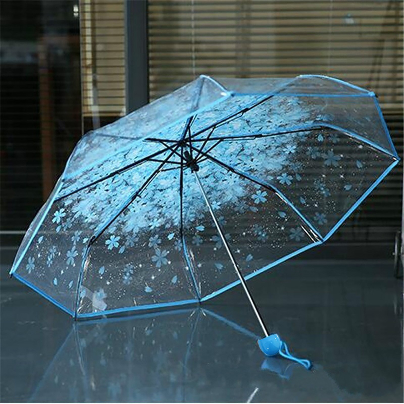 Women'S Fashion Umbrella - Sakura Transparent Folding Umbrella Cherry Blossom