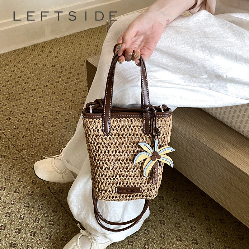 Women'S Fashion Trends 2026 Spring Summer - Women Mini Straw Woven Bucket Bag