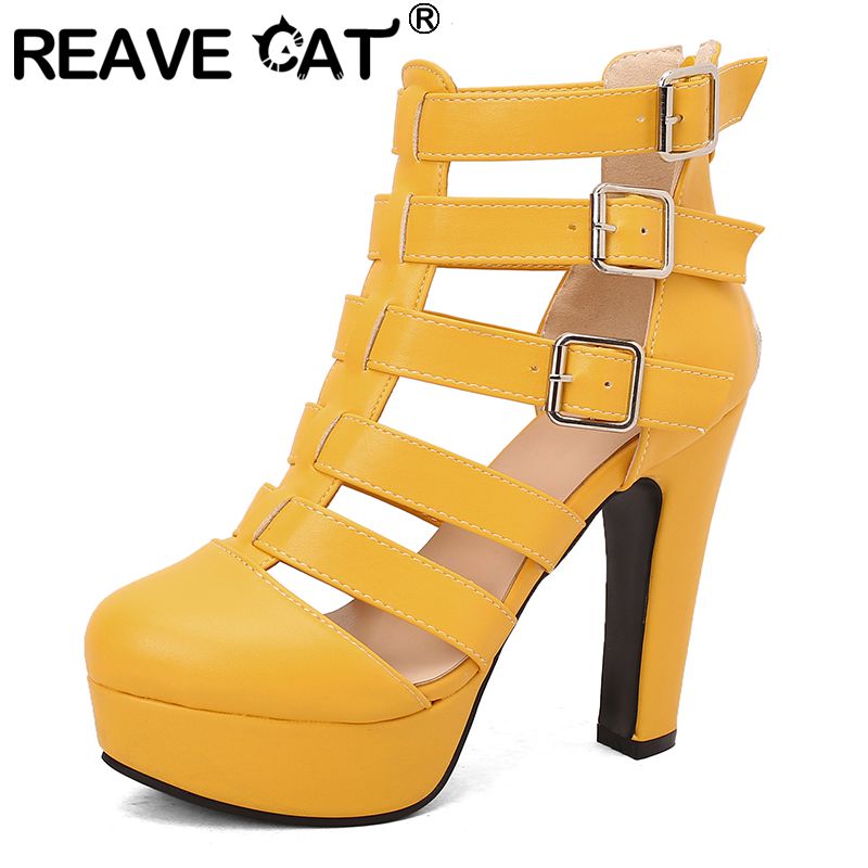 Fashion Women Belt - REAVE CAT Luxury Female Sandals Round
