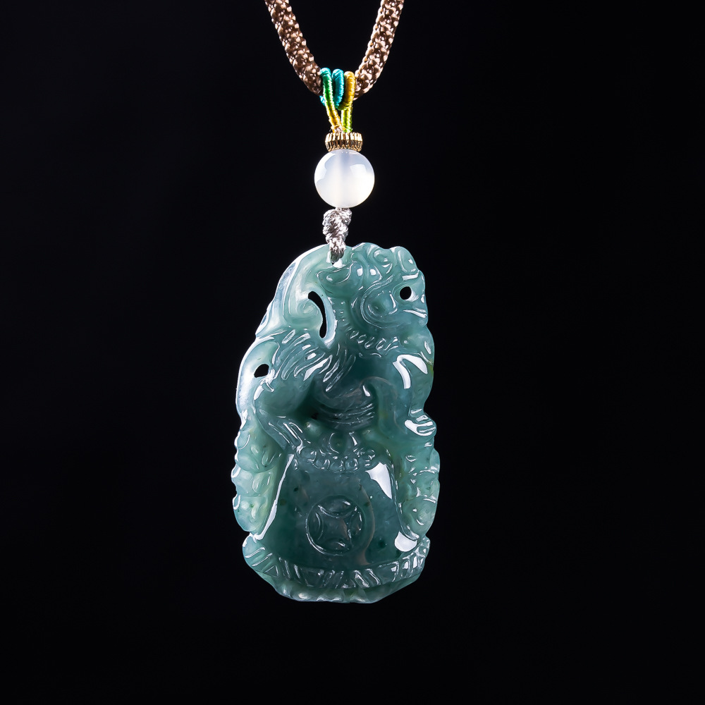Women'S Fashion - Burmese Jadeite Pixiu Pendant Designer Gemstone
