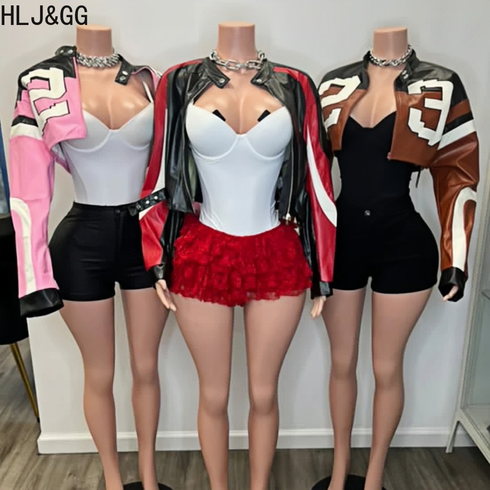 Women'S Fashion Leather Jacket - HLJ&GG Fashion Y2K Leather Jacket 3