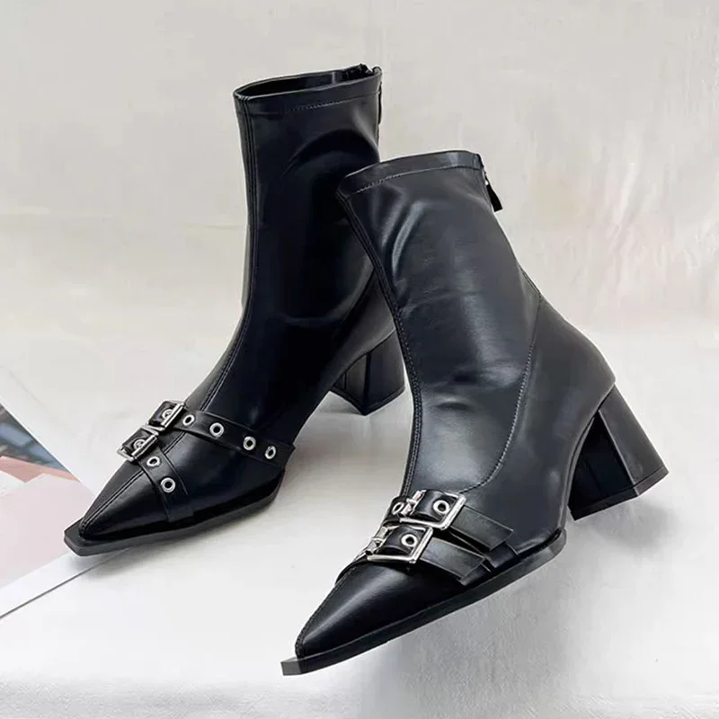 Women'S Fashion Trends 2025 - High Heels Ankle Boots Women Chunky