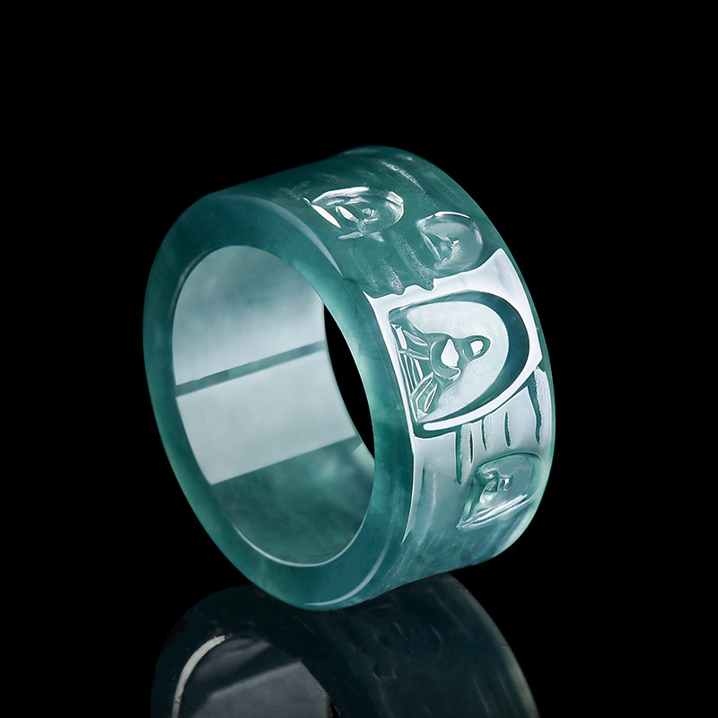 Women'S Fashion - Natural Burmese Jadeite Buddha Ring Luxury