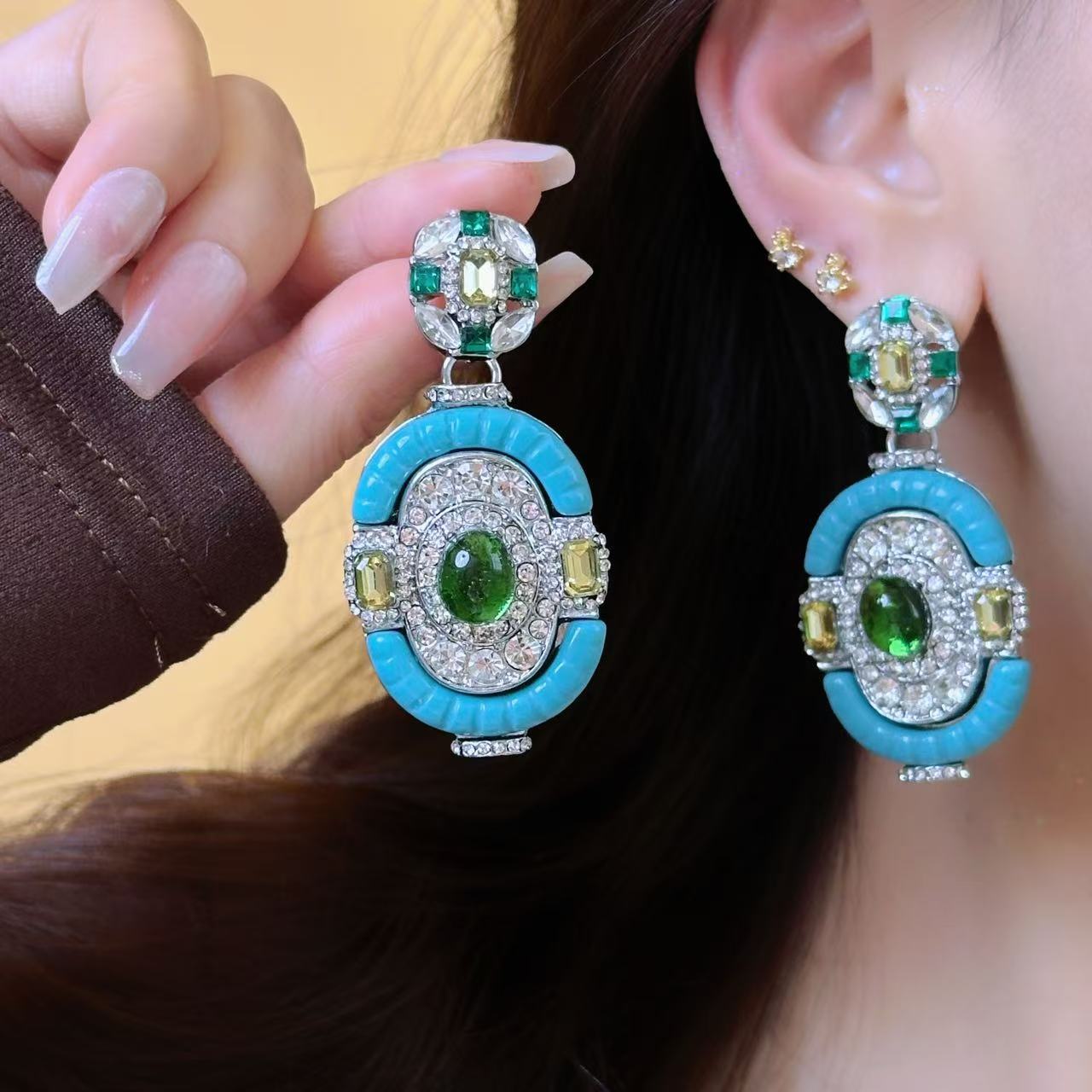 Vintage Turquoise Emerald Silv - Women'S Fashion Victorian Era recension och pris