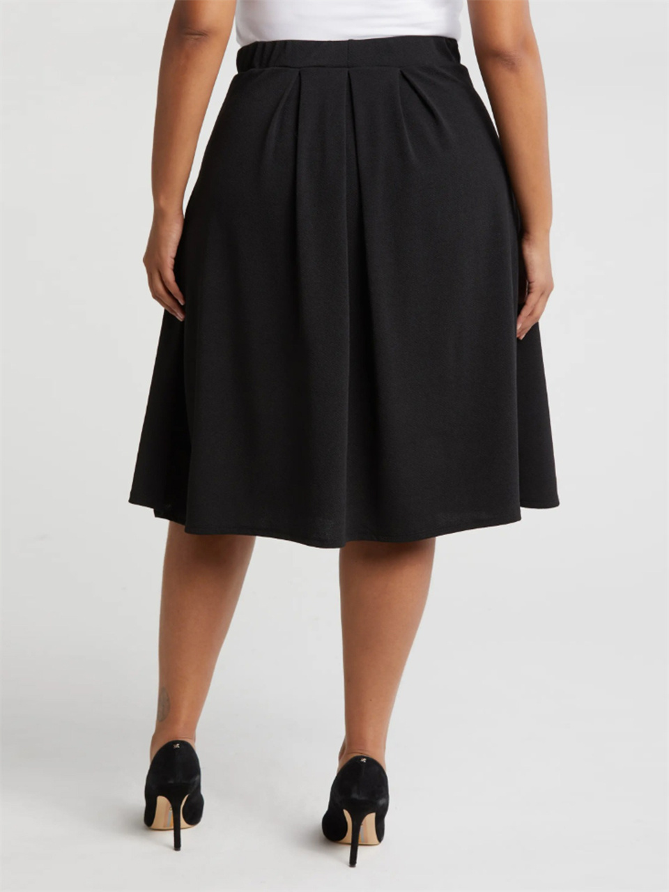 GIBSIE Plus Size Solid Color K - A-Line Skirt Midi recension och pris