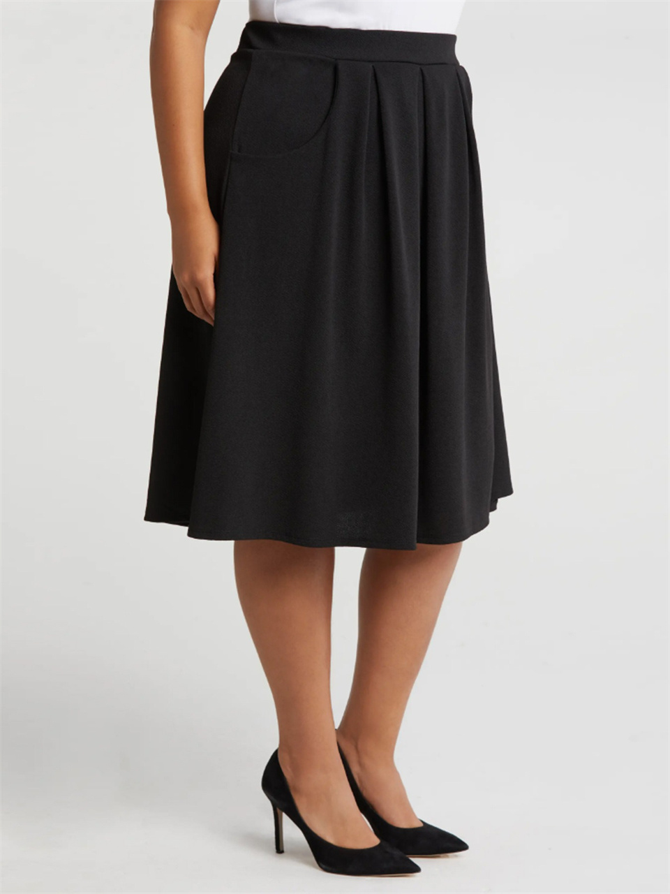 GIBSIE Plus Size Solid Color K - A-Line Skirt Midi recension och pris