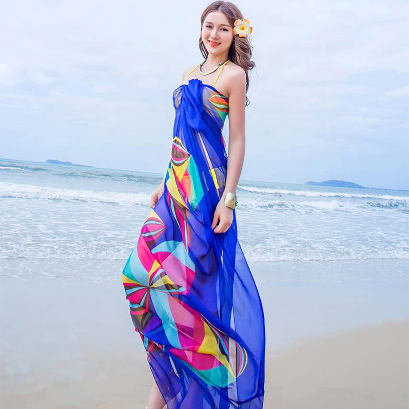 Pareo Scarf Women Beach Sarong - Printed Wrap Skirt recension och pris