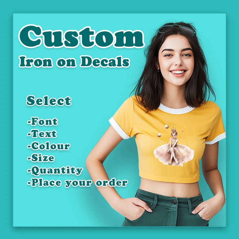 50PCS Custom Thermal Sticker B - Women Fashion Brand Logo recension och pris