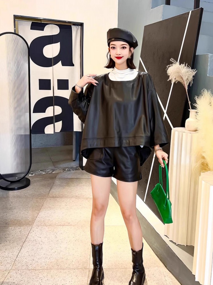Women Hip Hop Genuine Leather  - Women'S Fashion Leather Jacket recension och pris