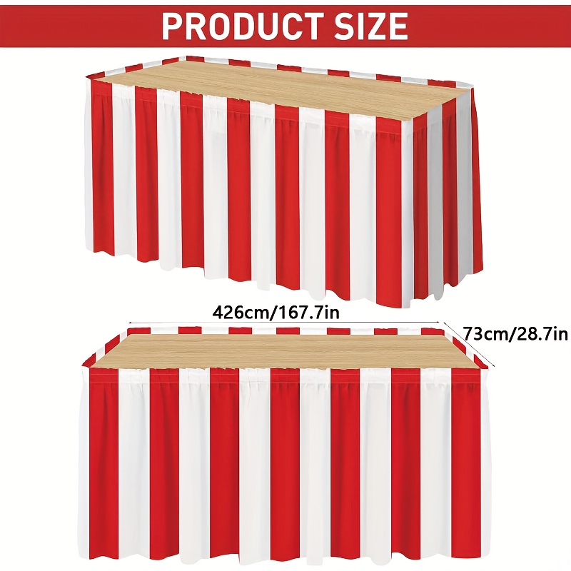 1/2pcs Carnival Red and White  - Printed Wrap Skirt recension och pris
