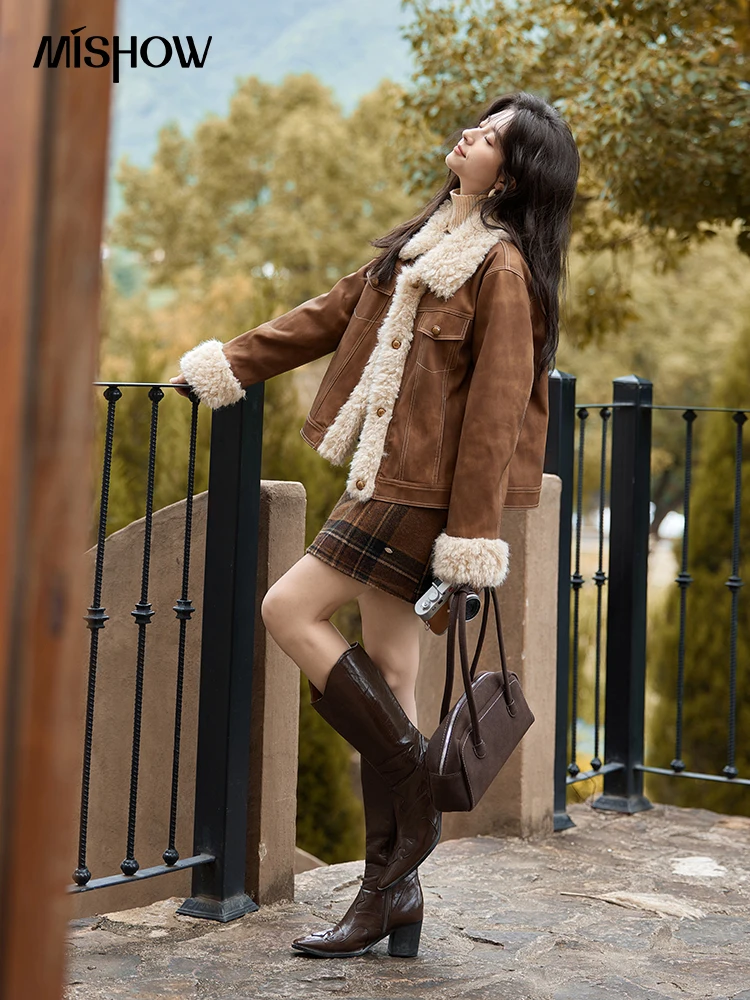 MISHOW Leather Fur Jacket Wome - Women'S Fashion Leather Jacket recension och pris