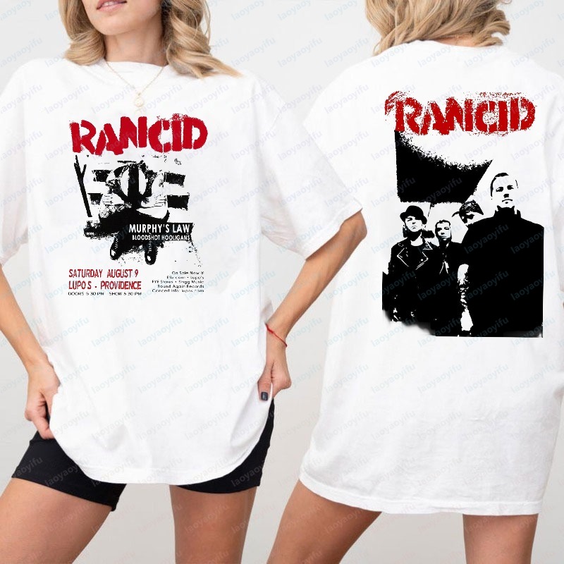 Rancid Double Sided Print Tshi - Women'S Fashion Edgy recension och pris