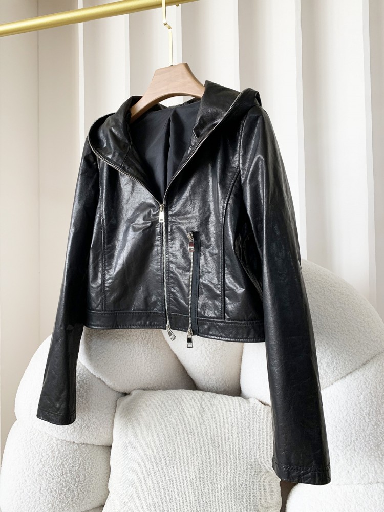 Autumn Casual Women Fashion Zi - Women'S Fashion Leather Jacket recension och pris