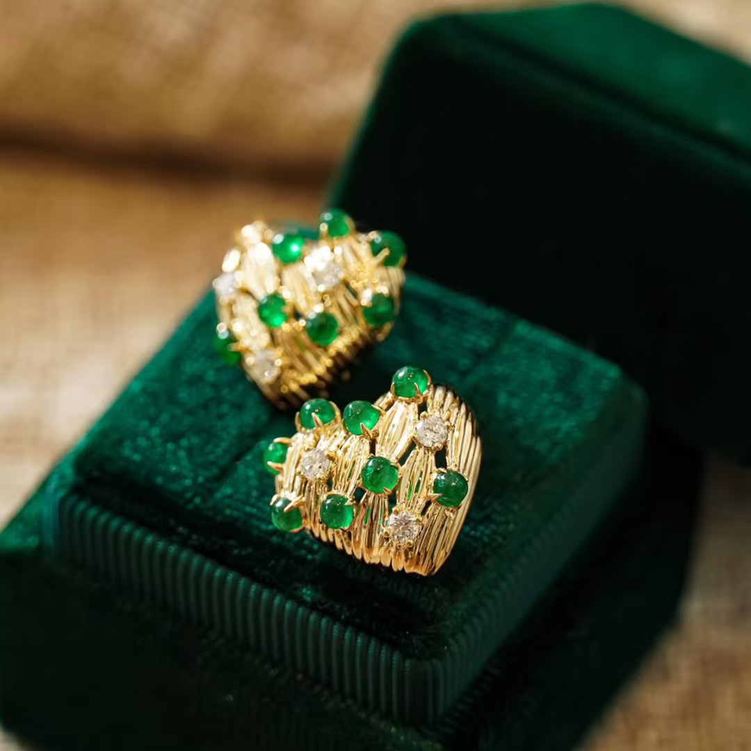 Retro14K Gold Filled Emerald D - Women'S Fashion Victorian Era recension och pris