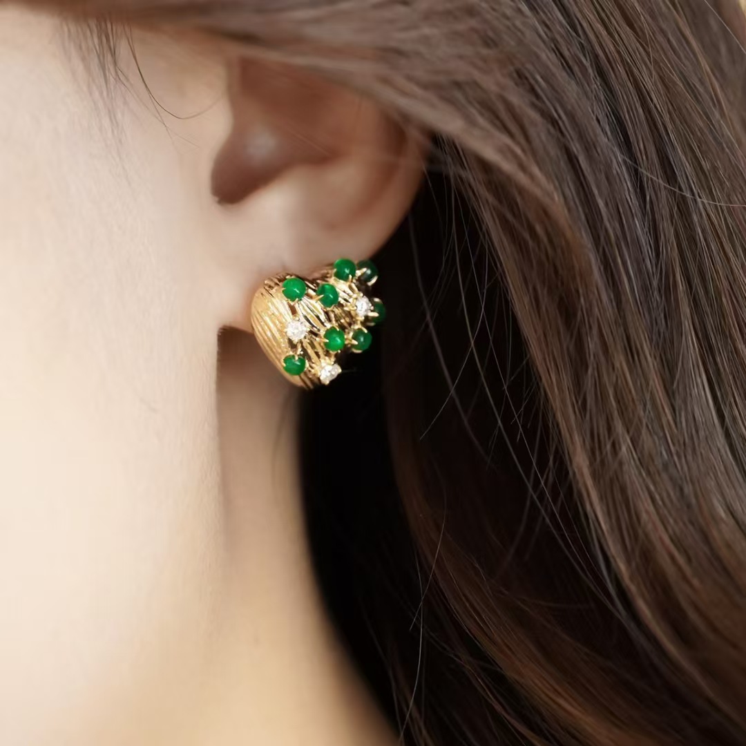 Retro14K Gold Filled Emerald D - Women'S Fashion Victorian Era recension och pris