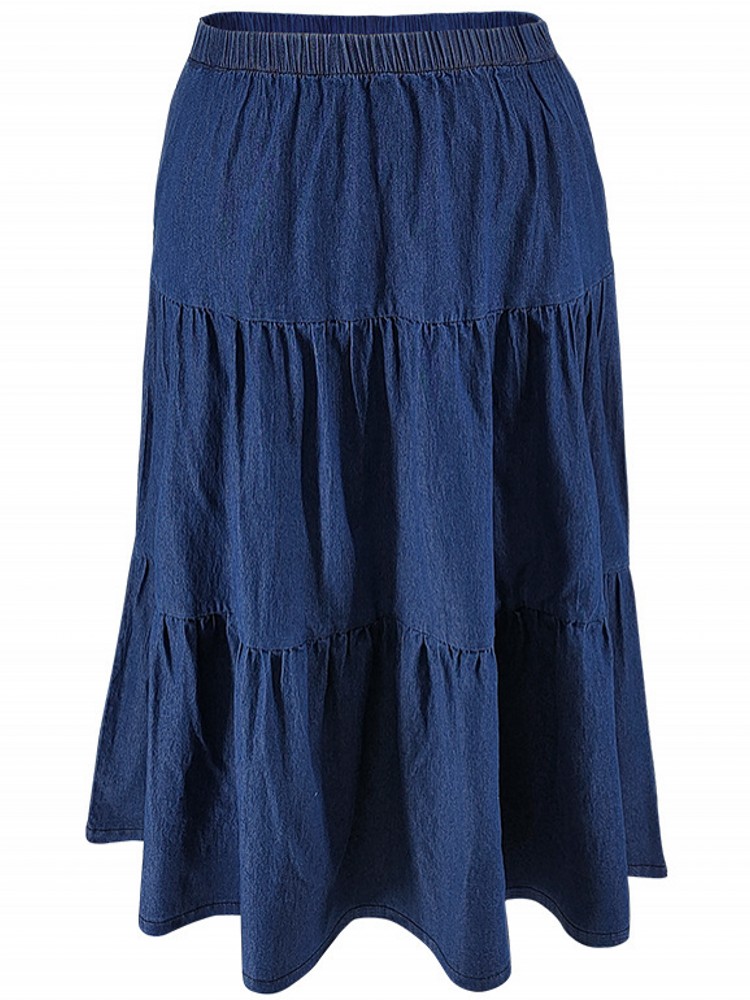 XL-5XL Plus Size Clothes 2024  - A-Line Skirt Midi recension och pris