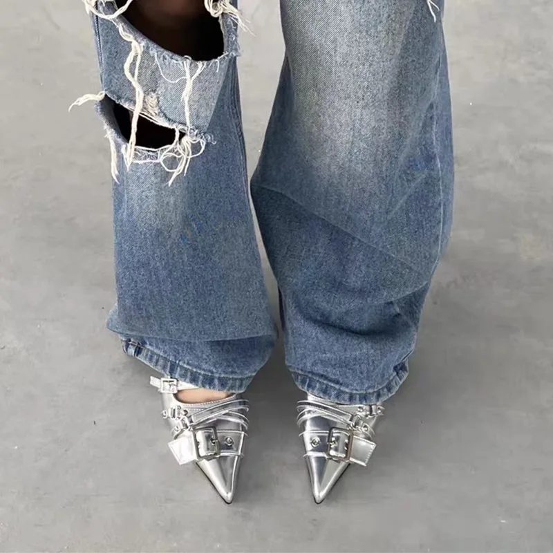 Pointed Toe High Heels Women W - Fashion Women Belt recension och pris