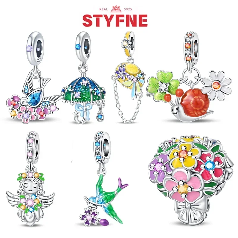 Silver-Plated Umbrella Charm B - Women'S Fashion Umbrella recension och pris