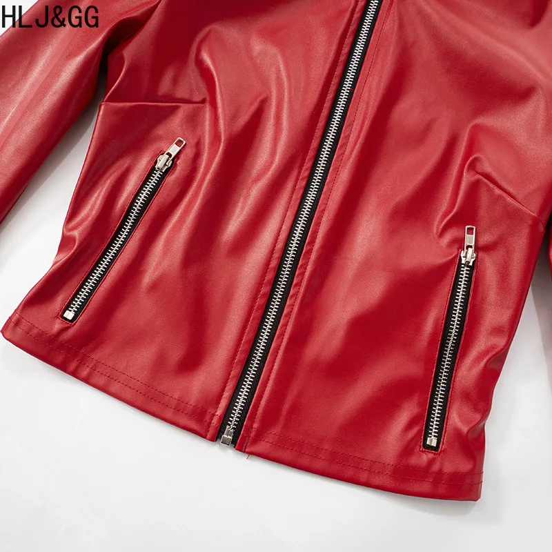 HLJ&GG Fashion Leather Zipper  - Women'S Fashion Leather Jacket recension och pris