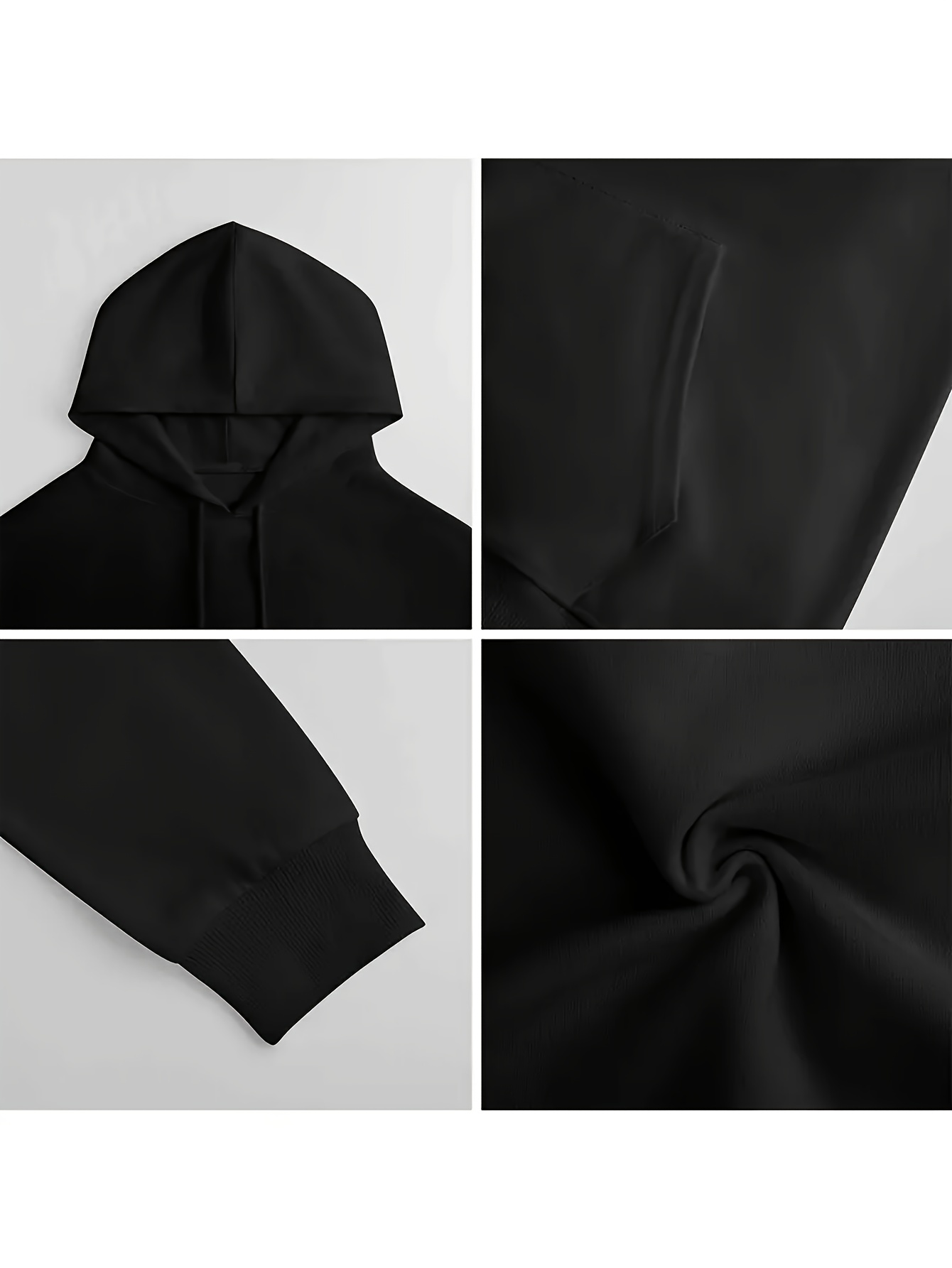 Classic Black Pullover Hoodie  - Women'S Fashion Edgy recension och pris