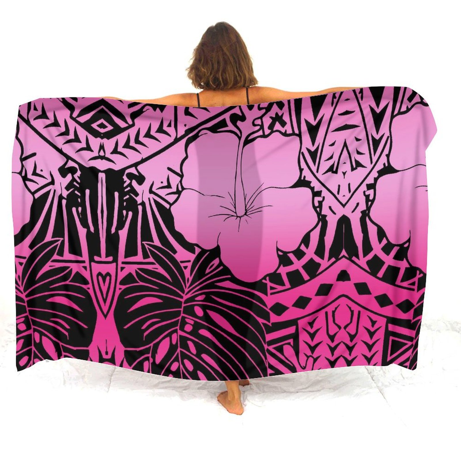 Customizable Polynesian Floral - Printed Wrap Skirt recension och pris