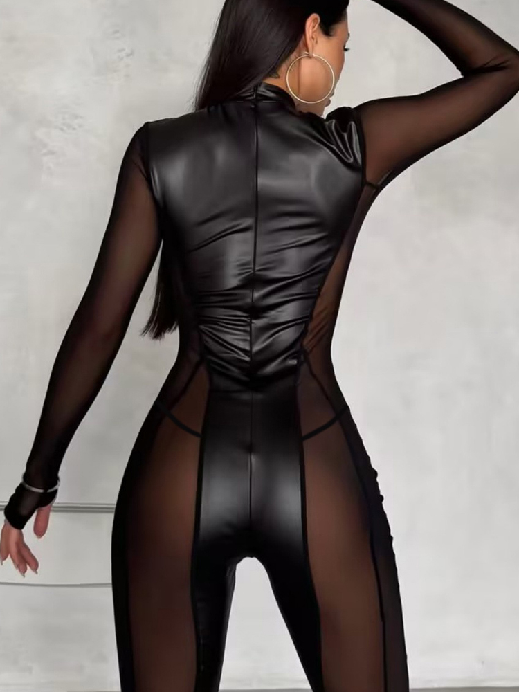 Fashion Spliced Mesh Back Zipp - Women Fashion Outfits recension och pris