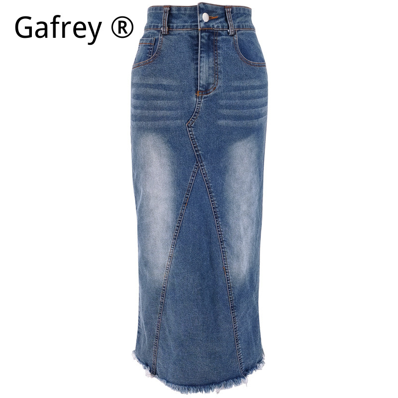 Women Denim Midi Skirt High Wa - A-Line Skirt Midi recension och pris