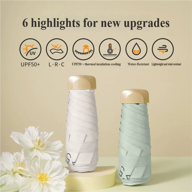 Small Folding Umbrella Sun Wom - Women'S Fashion Umbrella recension och pris
