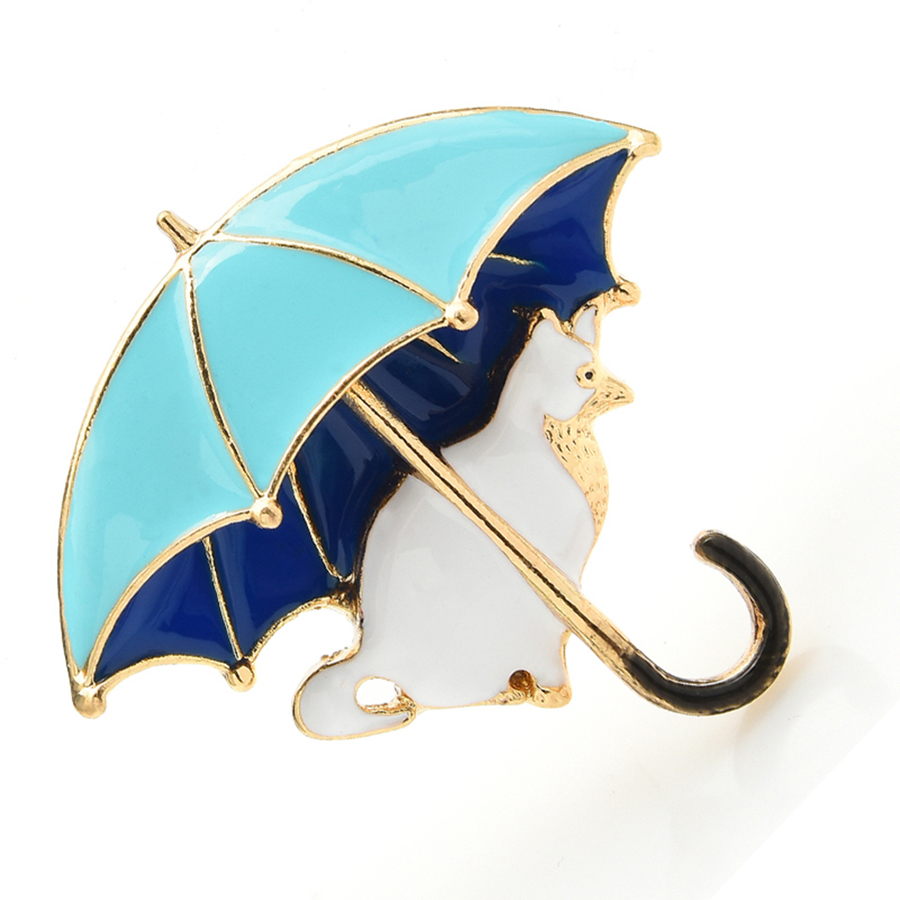 Cute Cat Under Umbrella Brooch - Women'S Fashion Umbrella recension och pris