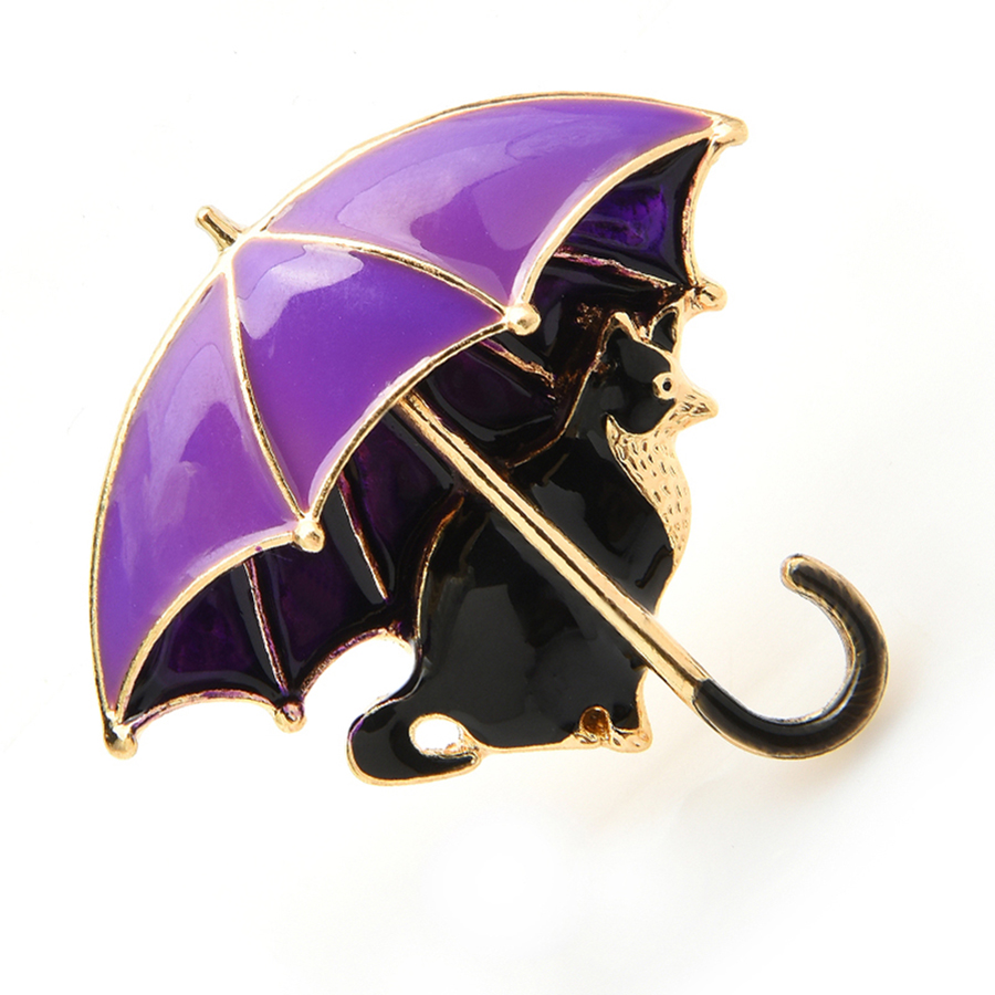 Cute Cat Under Umbrella Brooch - Women'S Fashion Umbrella recension och pris