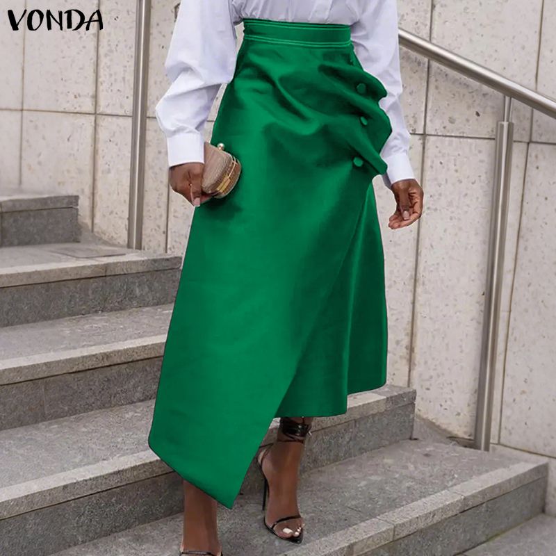 VONDA Plus Size 5XL Elegant Wo - A-Line Skirt Midi recension och pris