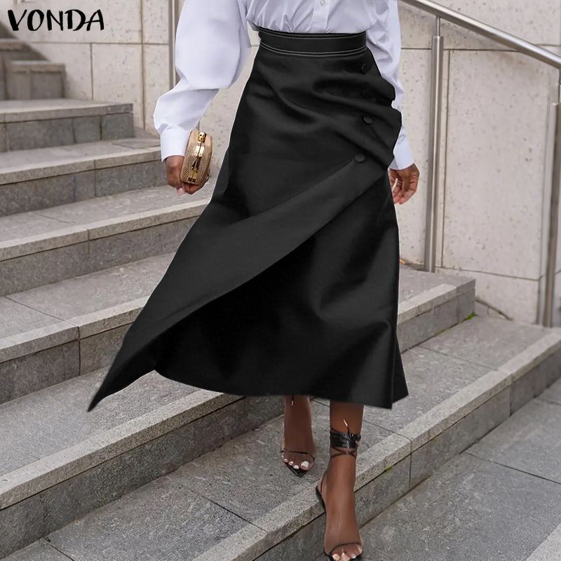 VONDA Plus Size 5XL Elegant Wo - A-Line Skirt Midi recension och pris