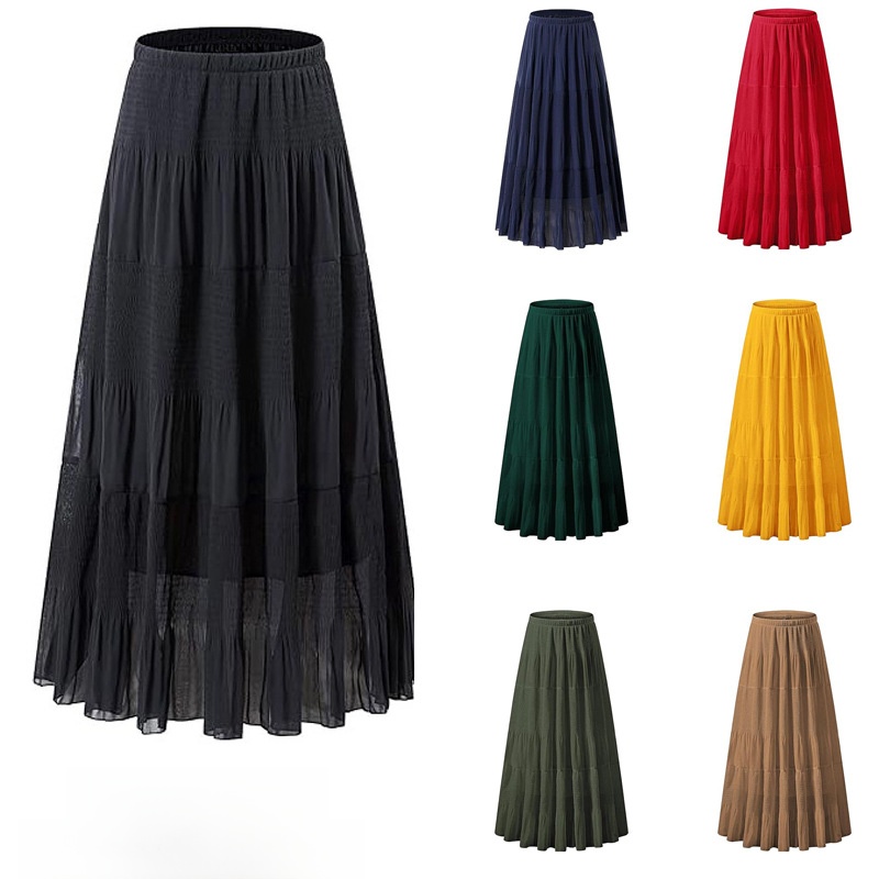 High Waist A-Line Long Skirt W - A-Line Skirt Midi recension och pris