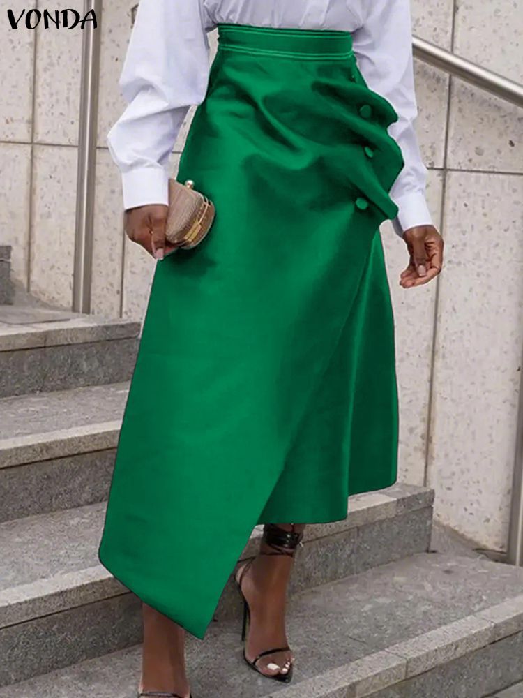 Plus Size Satin Skirts VONDA E - A-Line Skirt Midi recension och pris