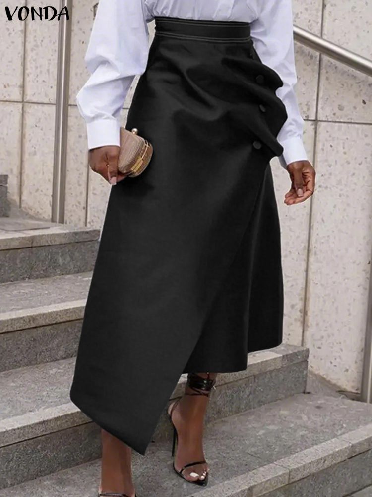 Plus Size Satin Skirts VONDA E - A-Line Skirt Midi recension och pris
