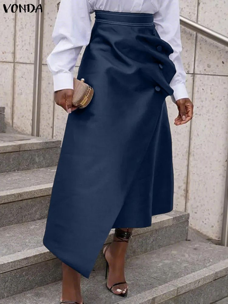 Plus Size Satin Skirts VONDA E - A-Line Skirt Midi recension och pris