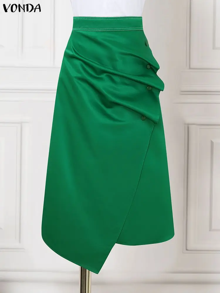 Plus Size Satin Skirts VONDA E - A-Line Skirt Midi recension och pris