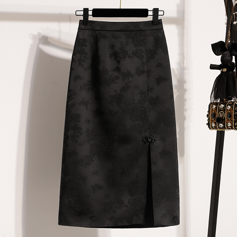 New Chinese Style High Waist S - A-Line Skirt Midi recension och pris