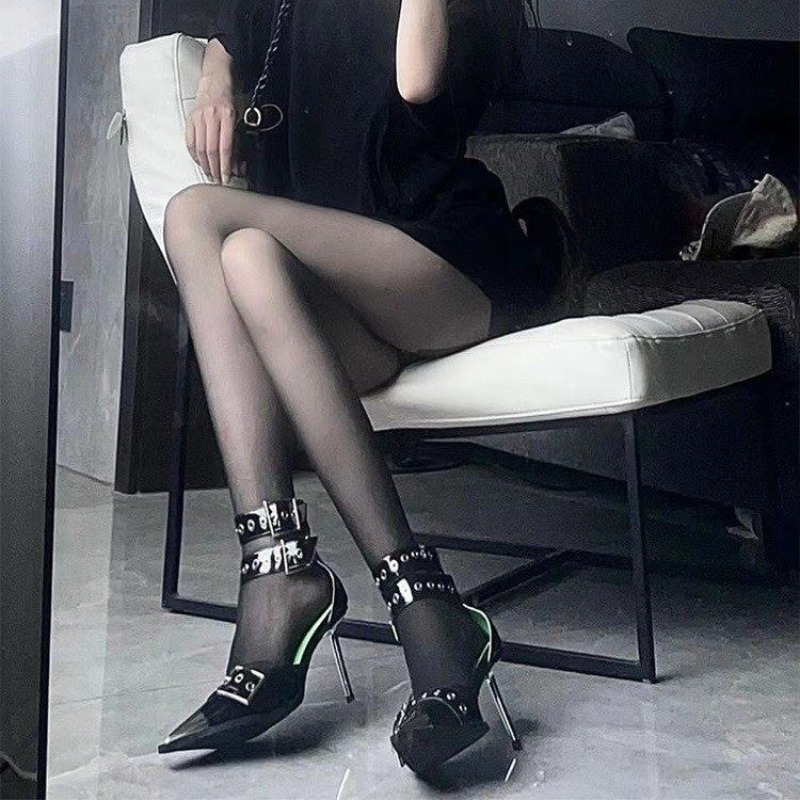 Super High Heel Metal Pointed  - Fashion Women Belt recension och pris